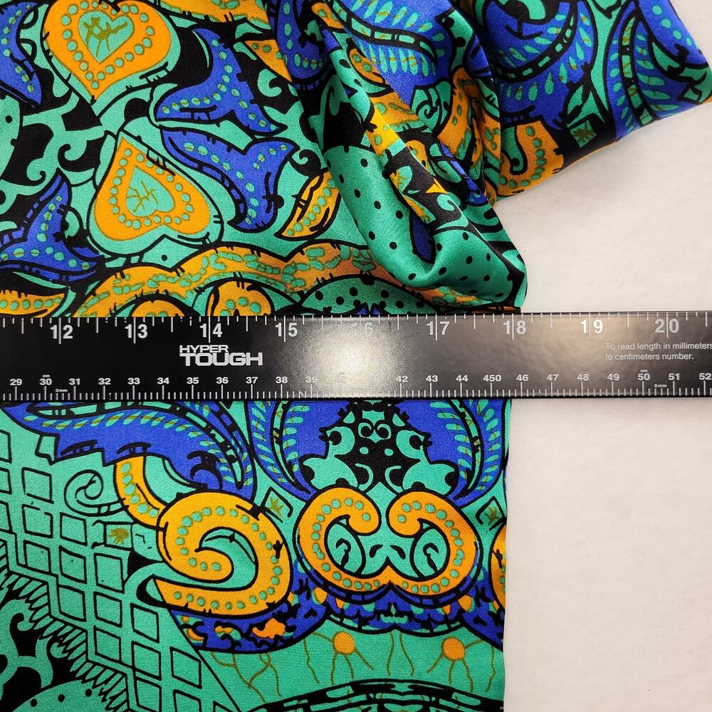 Voom By Joy Han Dress Womens Large Green Silk One Shoulder Ruffle Sleeve Mini - Picture 10 of 12
